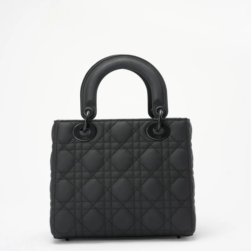 Christian Dior Mattschwarze kleine Lady Dior Tasche 2021