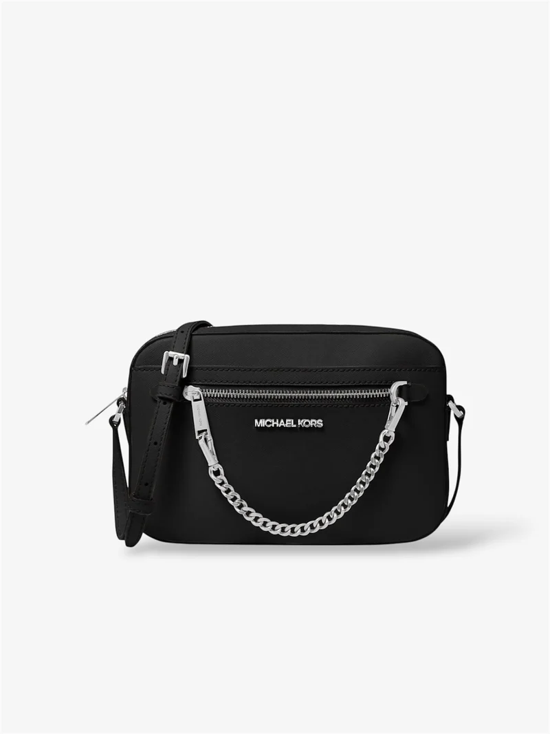 Michael Kors Jet Set Crossbody chain schwarz silber 35T1STTC9L