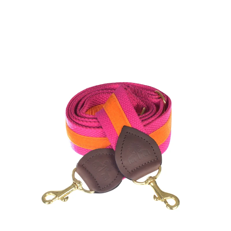 Schulterriemen Pink & Orange Samt