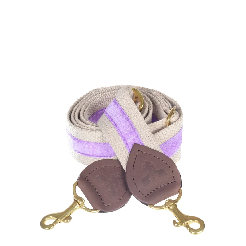 Schulterriemen Beige & Flieder Samt