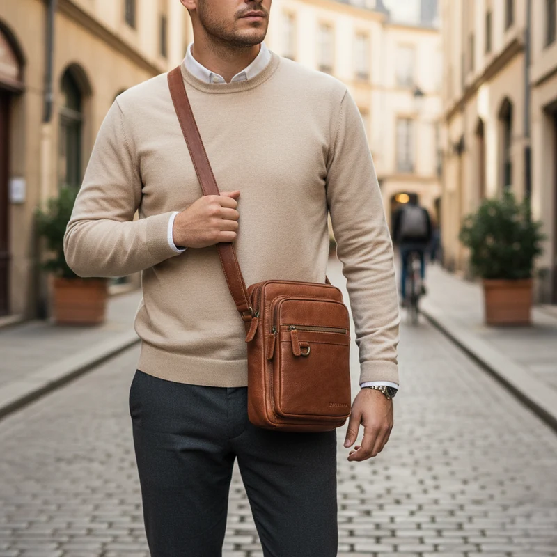 "Orion" Crossbody Tasche Herren Leder 10,9 Zoll