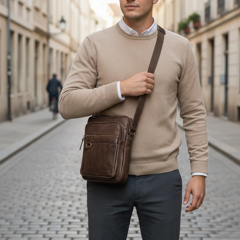 "Orion" Crossbody Tasche Herren Leder 10,9 Zoll