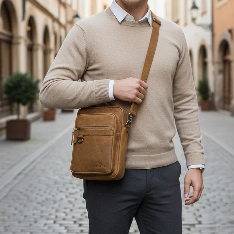 "Orion" Crossbody Tasche Herren Leder 10,9 Zoll