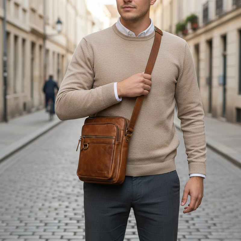 "Orion" Crossbody Tasche Herren Leder 10,9 Zoll