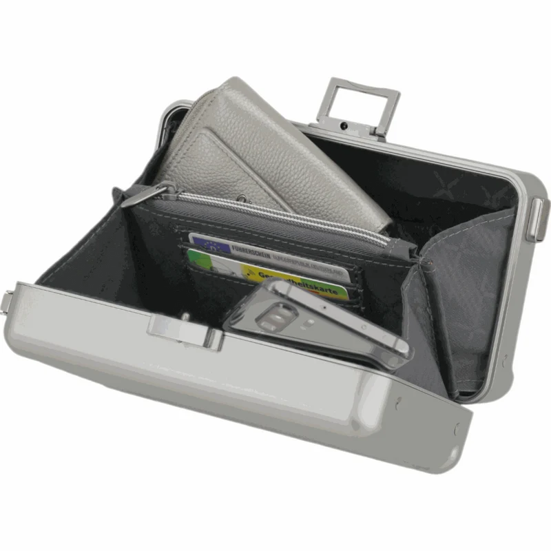 Travelite Next Minicase aus Aluminium 20 cm -Silber