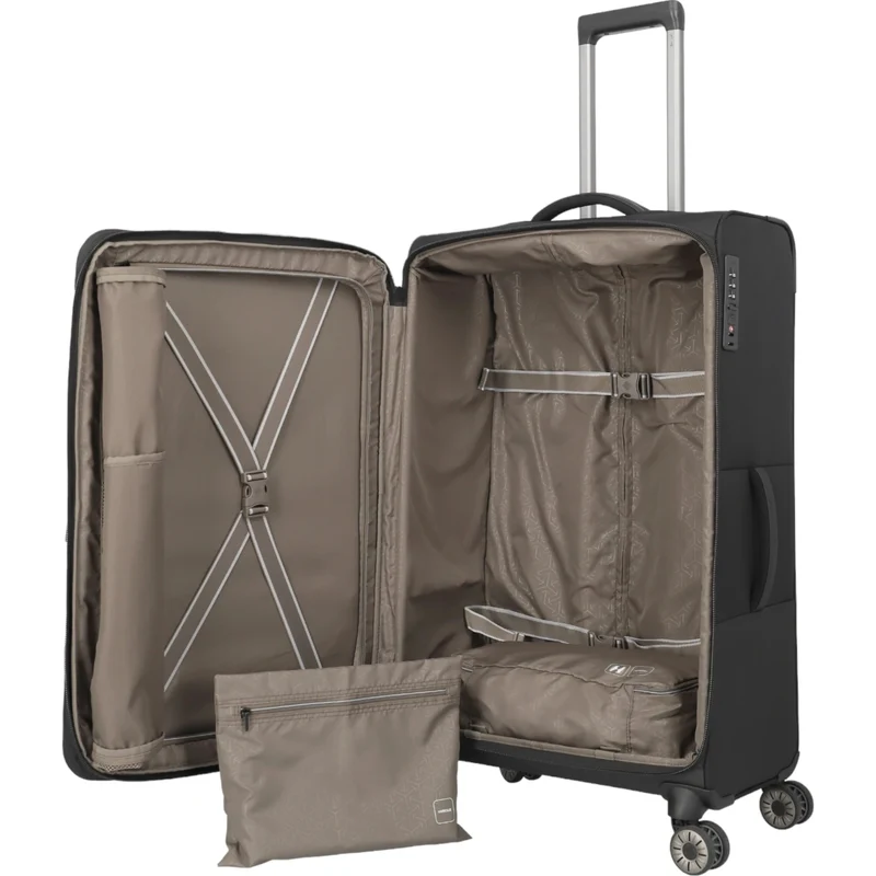 Travelite Crosslite 4-Rollen-Trolley L 77 cm -Schwarz