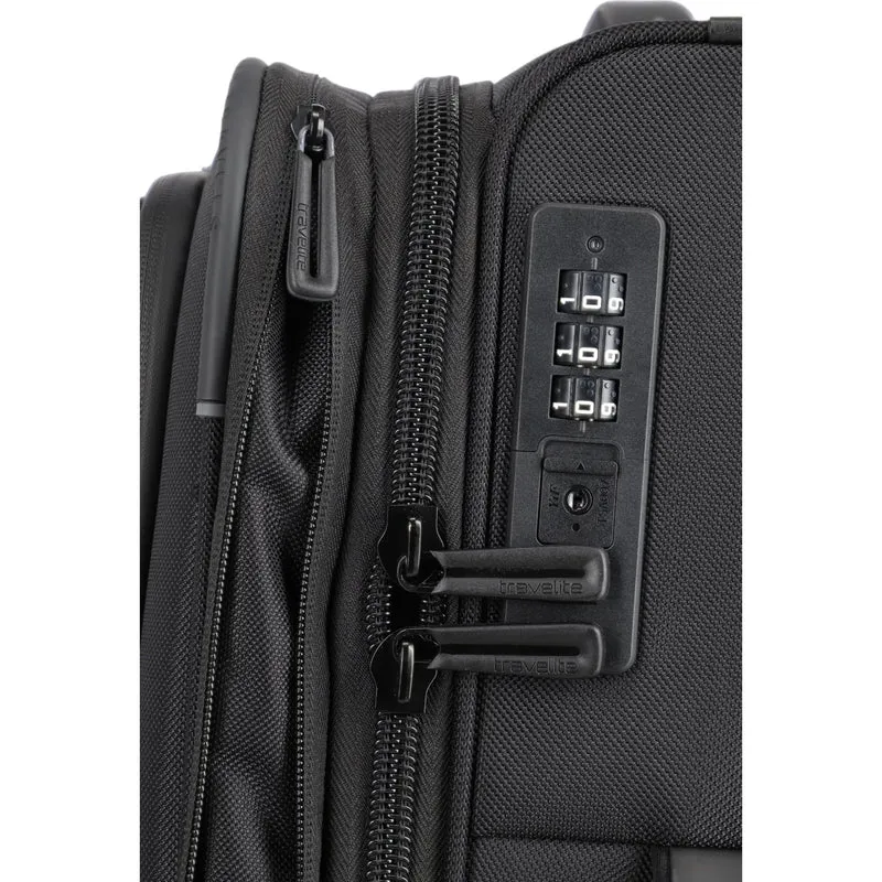 Travelite Crosslite 4-Rollen-Trolley L 77 cm -Schwarz