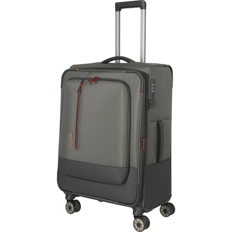 Travelite Crosslite 4-Rollen-Trolley M 66 cm -Oliv