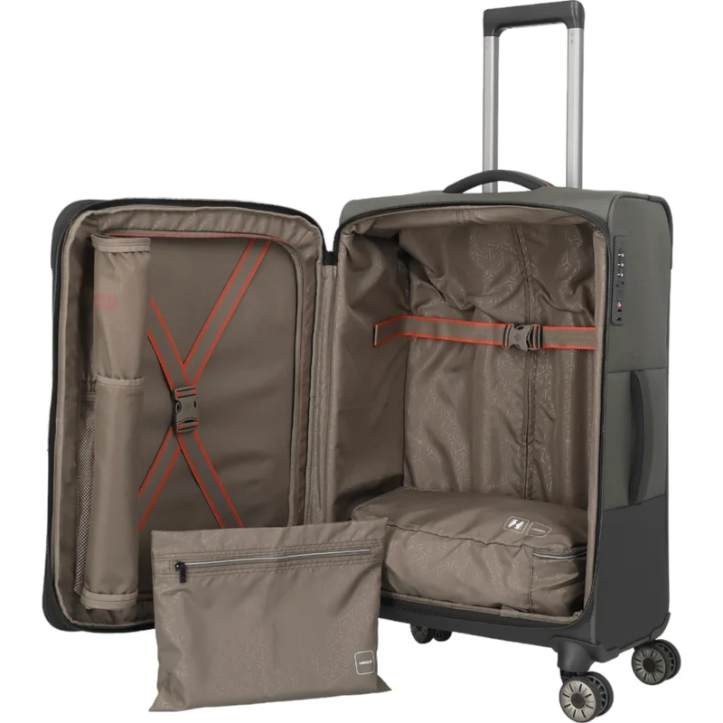 Travelite Crosslite 4-Rollen-Trolley M 66 cm -Oliv