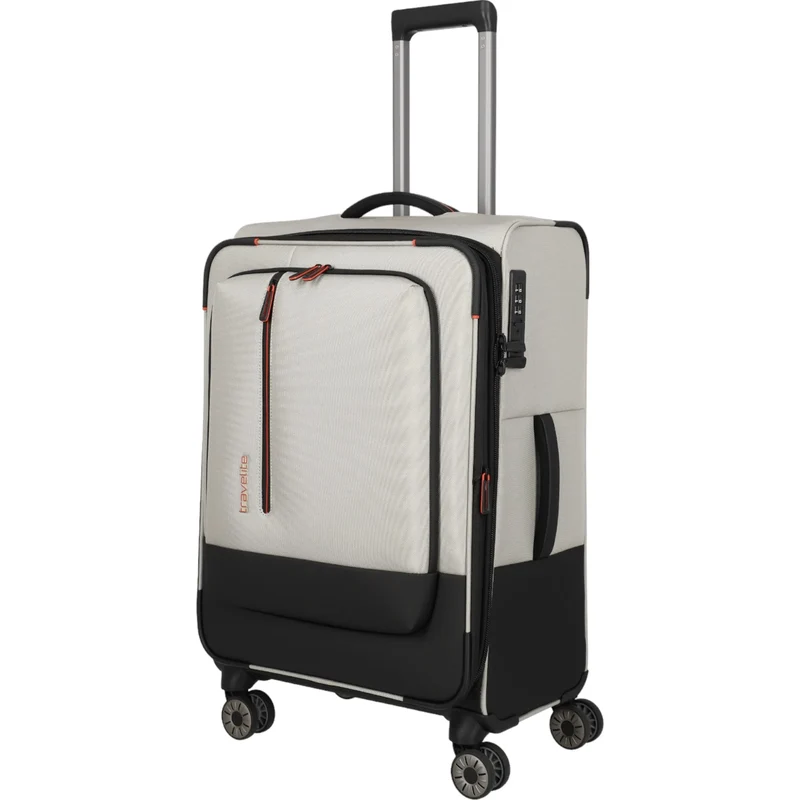 Travelite Crosslite 4-Rollen-Trolley M 66 cm -Natur