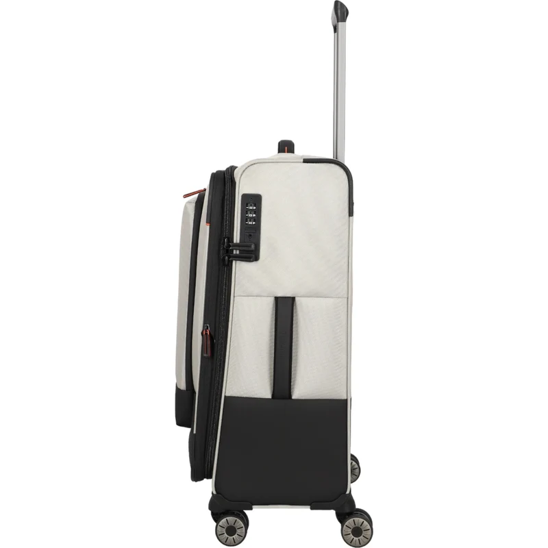 Travelite Crosslite 4-Rollen-Trolley M 66 cm -Natur