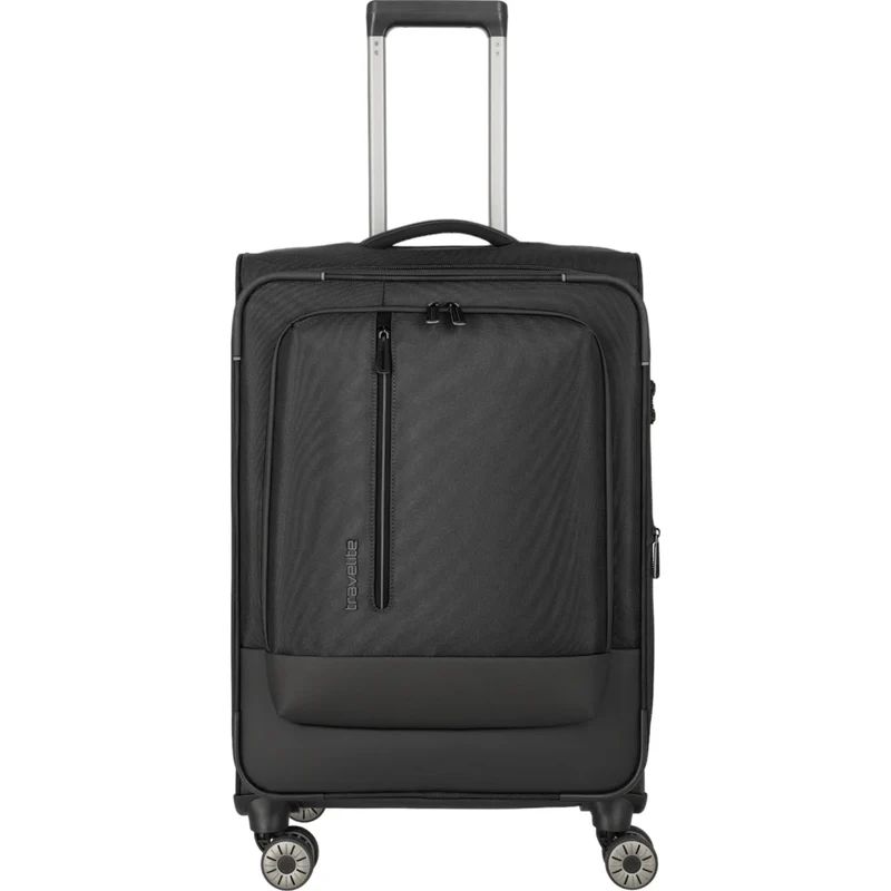 Travelite Crosslite 4-Rollen-Trolley M 66 cm -Schwarz