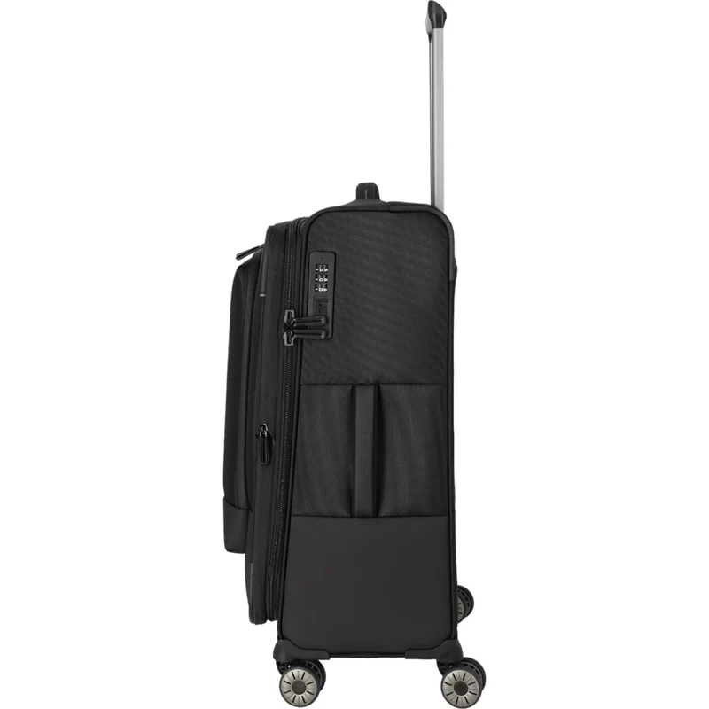 Travelite Crosslite 4-Rollen-Trolley M 66 cm -Schwarz