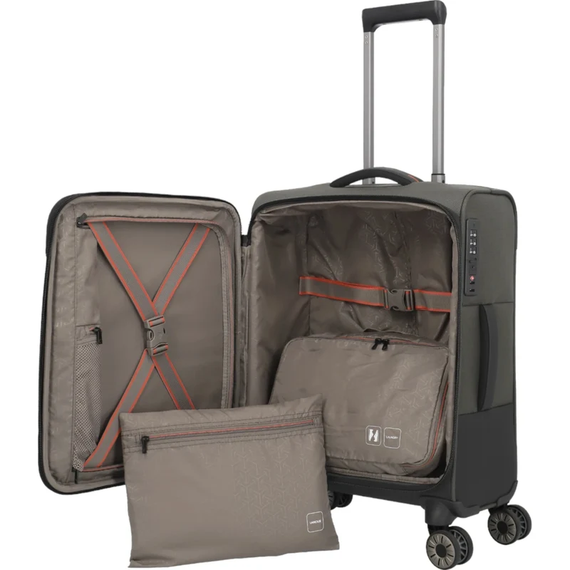 Travelite Crosslite 4-Rollen-Kabinentrolley S 55 cm -Oliv