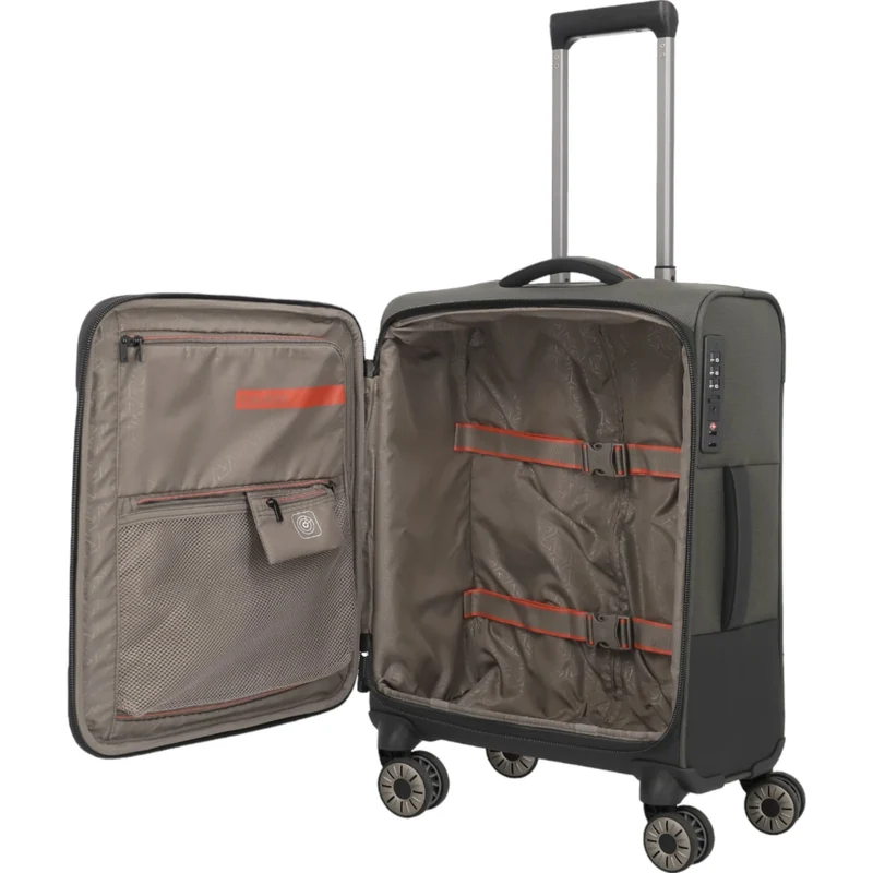 Travelite Crosslite 4-Rollen-Kabinentrolley S 55 cm -Oliv