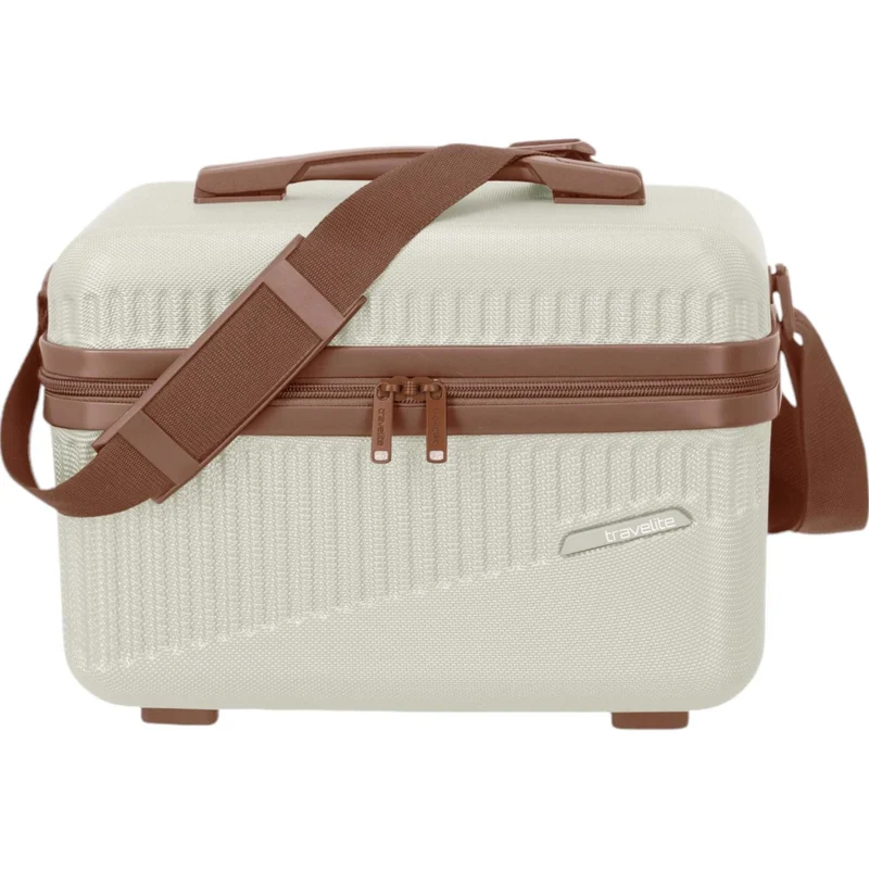 Travelite Bali Beautycase 36 cm -Weiss/Cognac