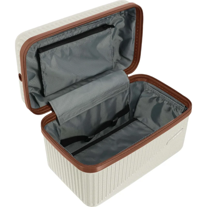 Travelite Bali Beautycase 36 cm -Weiss/Cognac