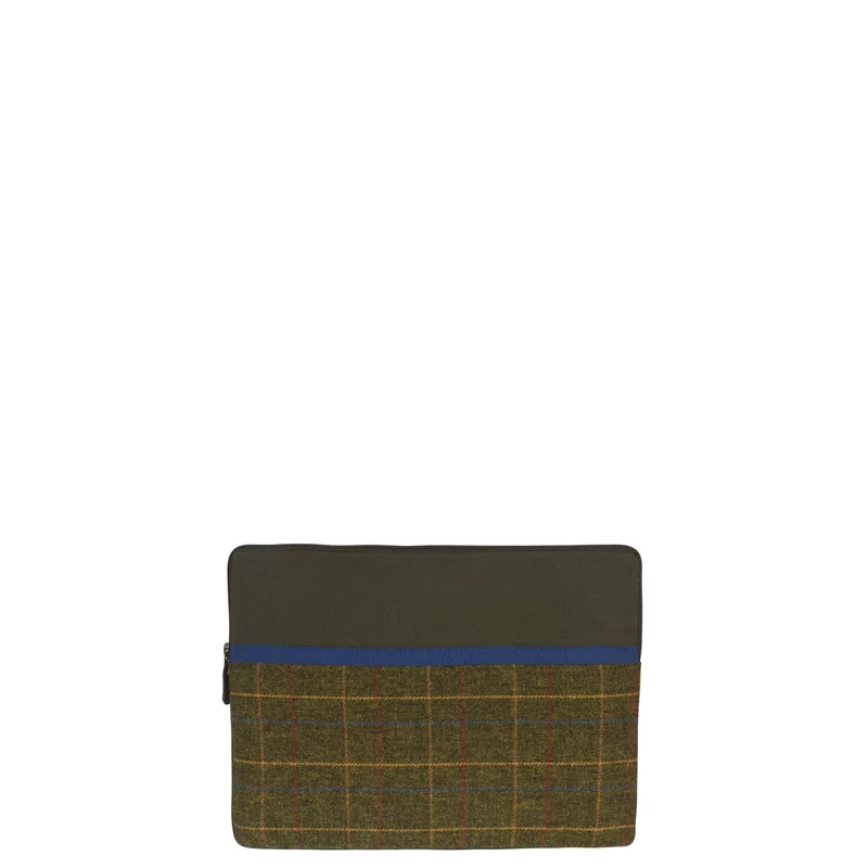 Laptophülle TWEED khaki & navy