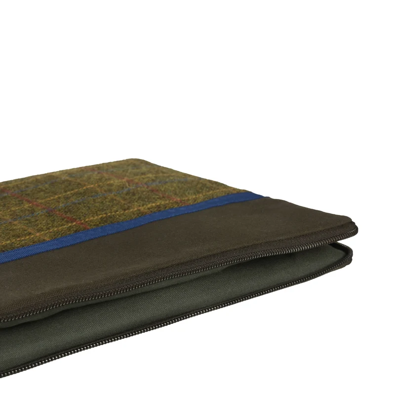 Laptophülle TWEED khaki & navy