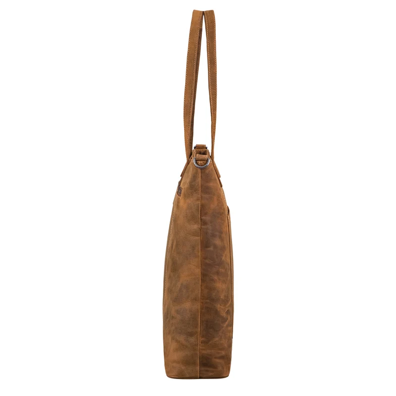 "Trixie" XL Shopper Leder Damen mit Schultergurt für 16 Zoll Laptop