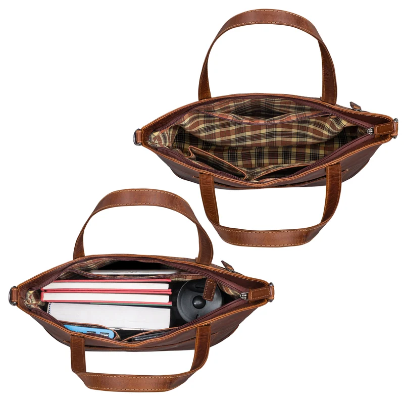 "Trixie" XL Shopper Leder Damen mit Schultergurt für 16 Zoll Laptop