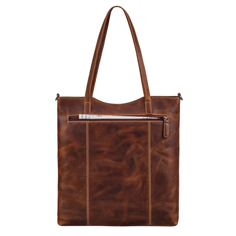 "Trixie" XL Shopper Leder Damen mit Schultergurt für 16 Zoll Laptop
