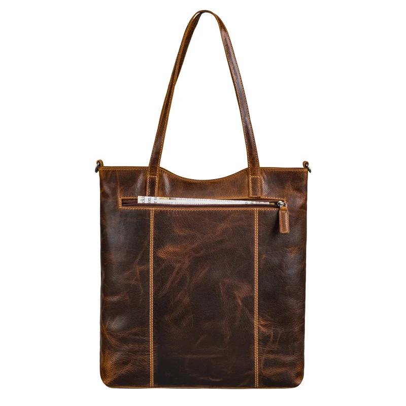 "Trixie" XL Shopper Leder Damen mit Schultergurt für 16 Zoll Laptop