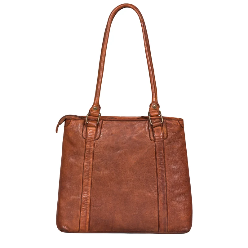 "Nadia" Stylishe Handtasche Damen Mittelgroß Leder in Flechtoptik