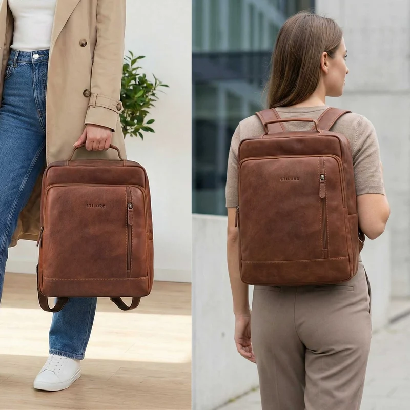 "Soline" Business Rucksack Damen Leder 15.6 - 16 Zoll