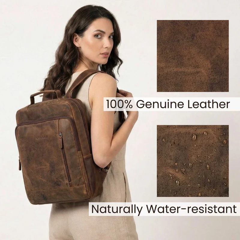 "Soline" Business Rucksack Damen Leder 15.6 - 16 Zoll