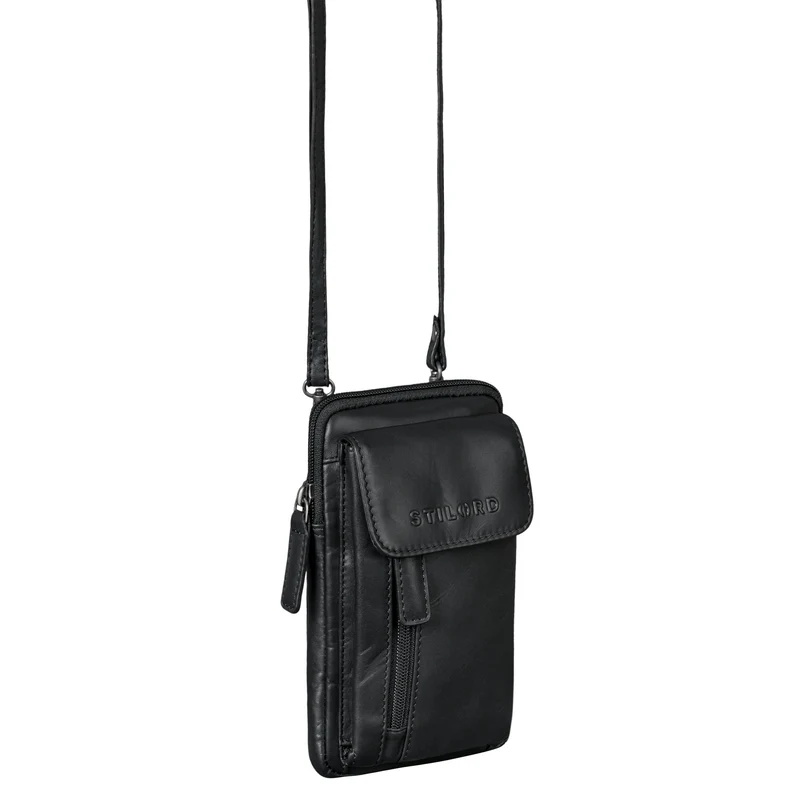 "Mael" 2-in-1 Umhängetasche Herren Leder Handytasche Gürteltasche