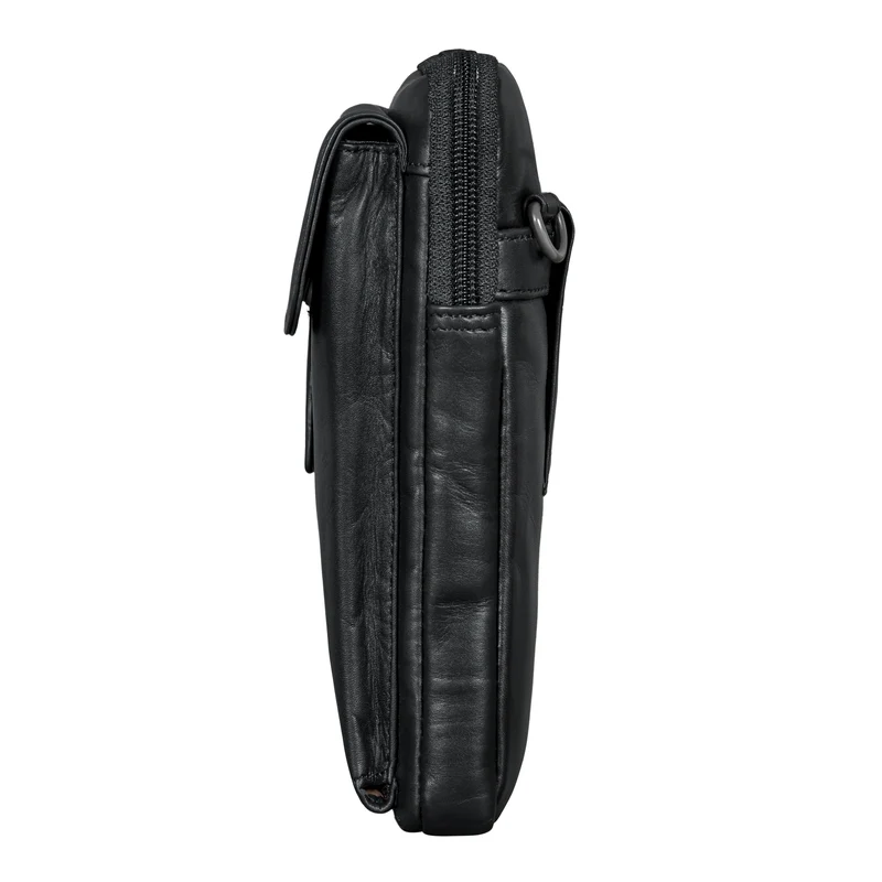 "Mael" 2-in-1 Umhängetasche Herren Leder Handytasche Gürteltasche