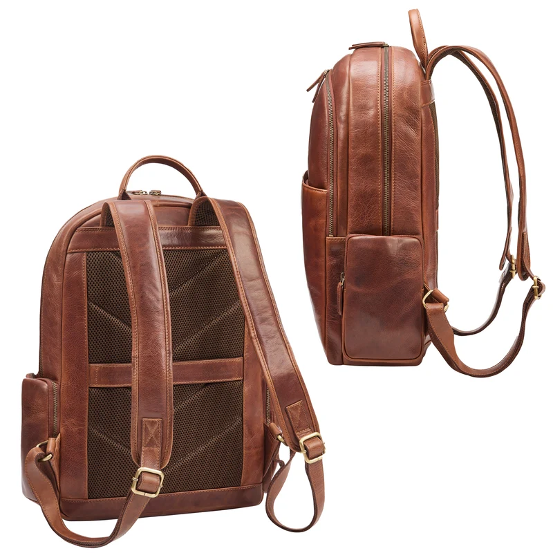 "Gregor" Moderner Rucksack Leder Damen & Herren Groß 13 - 13,3 Zoll