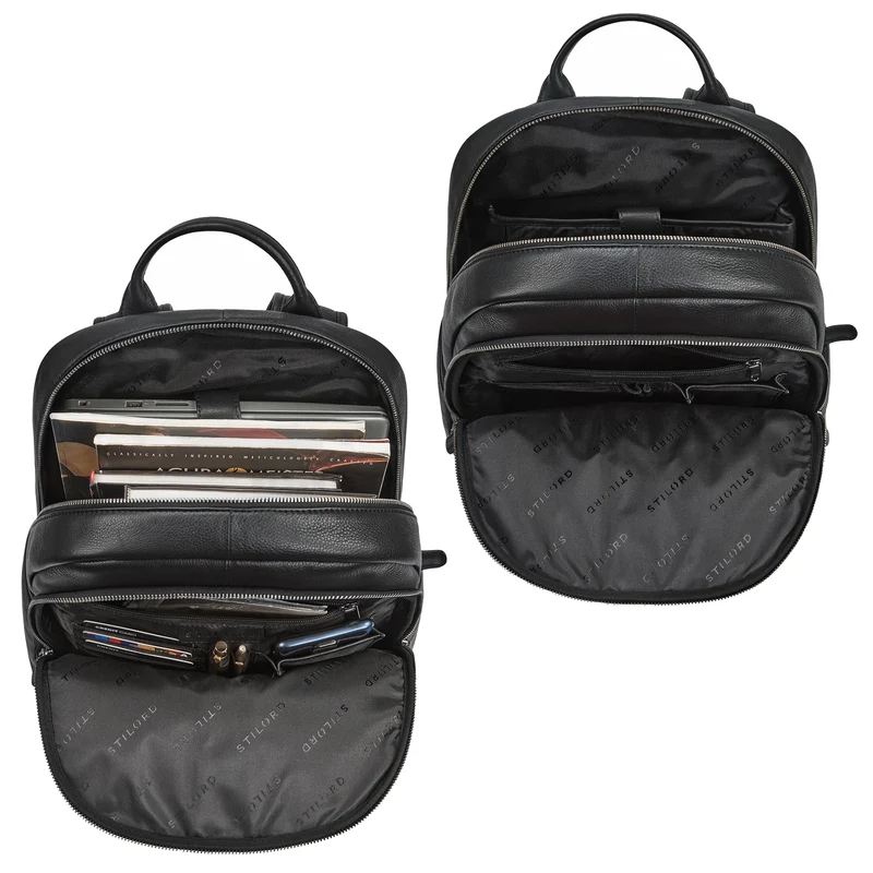 "Gregor" Moderner Rucksack Leder Damen & Herren Groß 13 - 13,3 Zoll