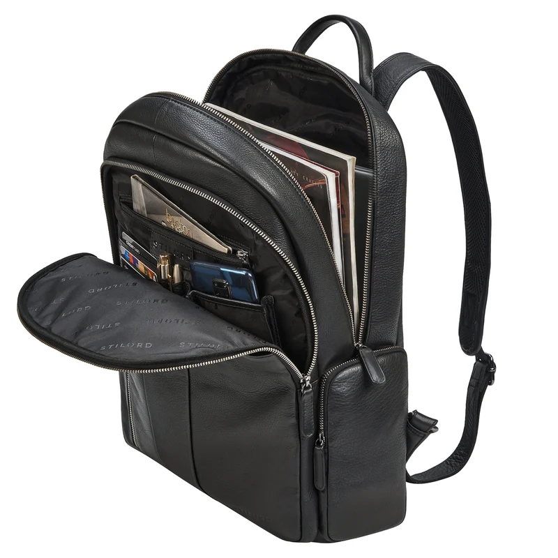 "Gregor" Moderner Rucksack Leder Damen & Herren Groß 13 - 13,3 Zoll
