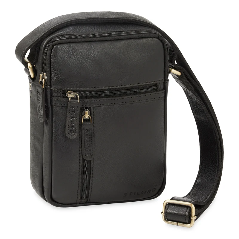 "Zelus" Elegante Schultertasche Herren Leder Klein
