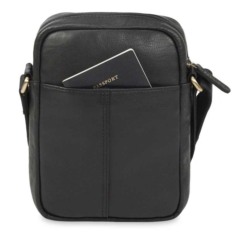 "Zelus" Elegante Schultertasche Herren Leder Klein