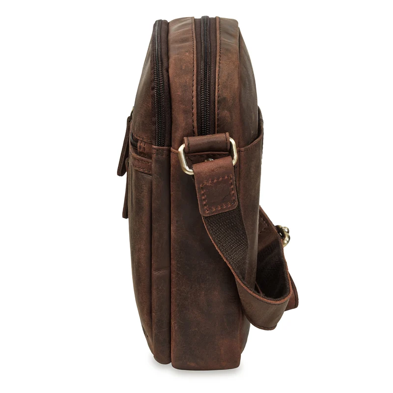 "Zelus" Elegante Schultertasche Herren Leder Klein