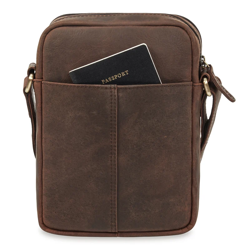 "Zelus" Elegante Schultertasche Herren Leder Klein