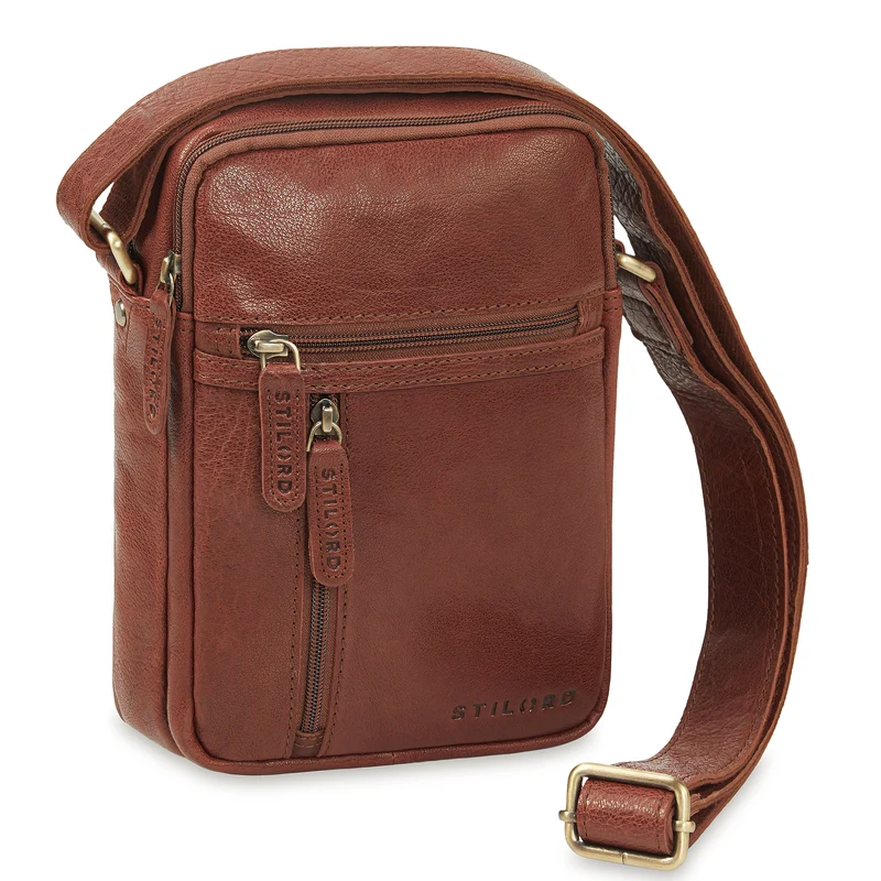 "Zelus" Elegante Schultertasche Herren Leder Klein