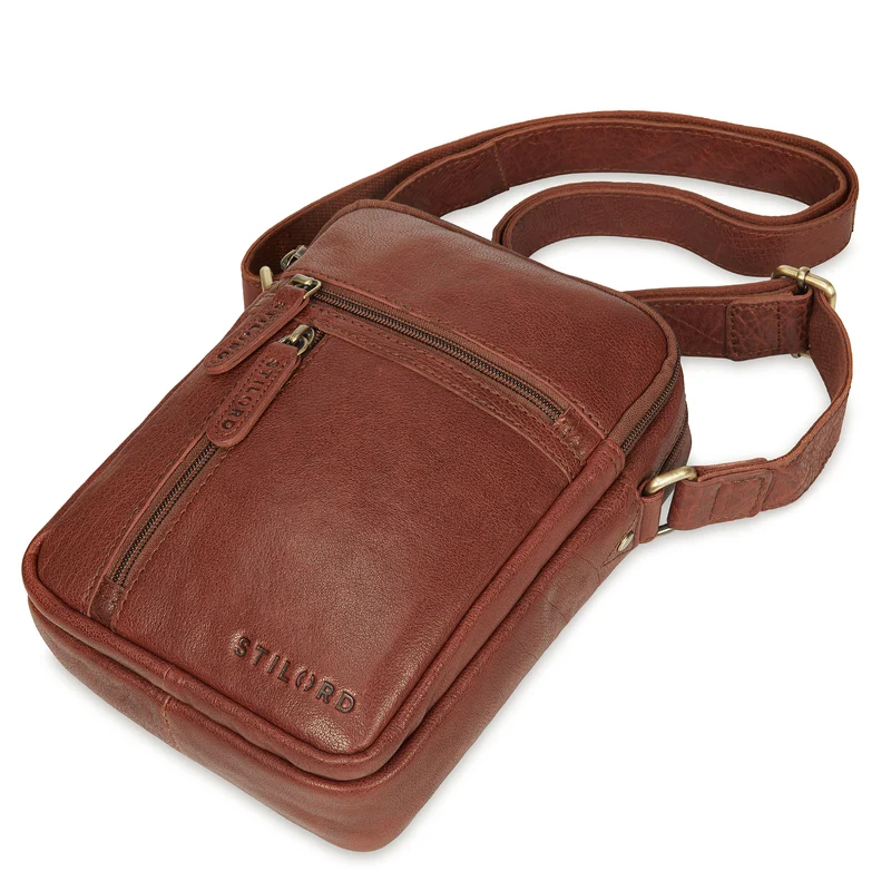 "Zelus" Elegante Schultertasche Herren Leder Klein