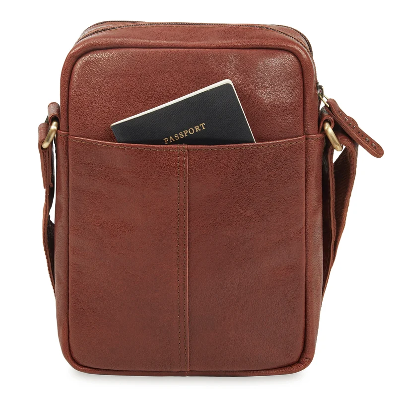 "Zelus" Elegante Schultertasche Herren Leder Klein