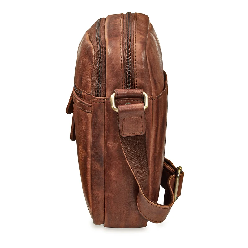 "Zelus" Elegante Schultertasche Herren Leder Klein
