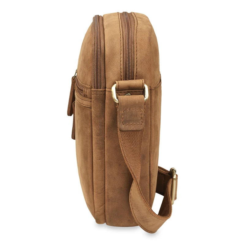 "Zelus" Elegante Schultertasche Herren Leder Klein