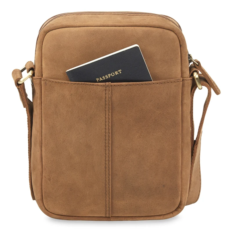 "Zelus" Elegante Schultertasche Herren Leder Klein
