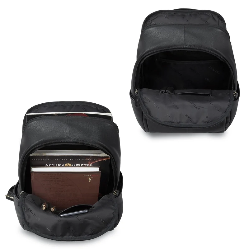 "Marino" Leder Rucksack Damen und Herren Laptopfach 13 - 14
