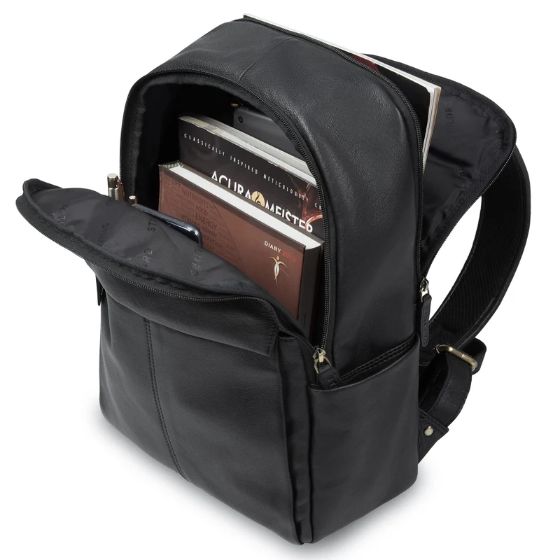 "Marino" Leder Rucksack Damen und Herren Laptopfach 13 - 14