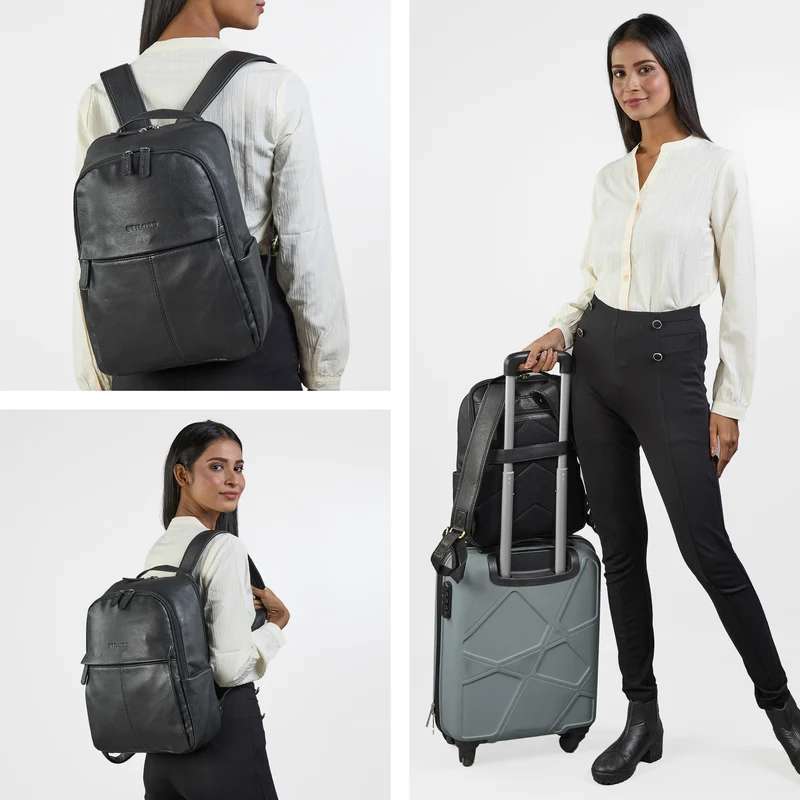"Marino" Leder Rucksack Damen und Herren Laptopfach 13 - 14