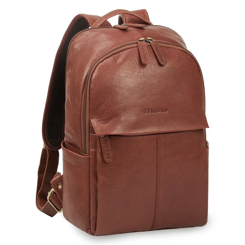 "Marino" Leder Rucksack Damen und Herren Laptopfach 13 - 14