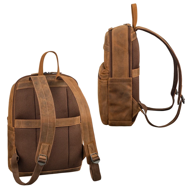 "Gunnar" Großer Echtleder Business Rucksack 15.6 Zoll für Damen